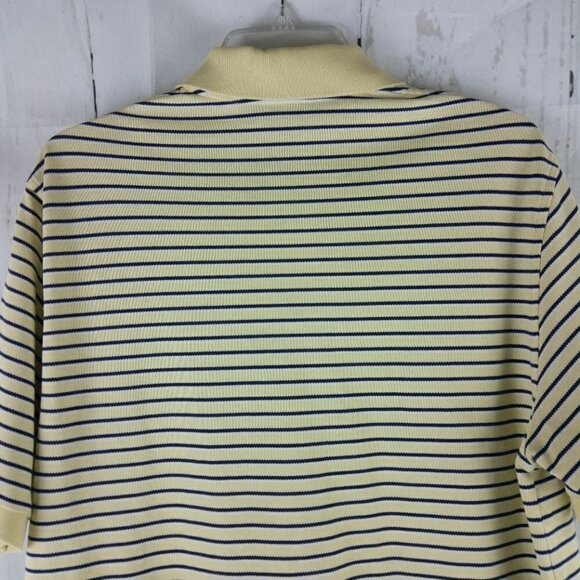 Brooks Brothers 1818 Performance Knit Yellow Striped Casual Sport Polo Shirt M - Picture 12 of 12